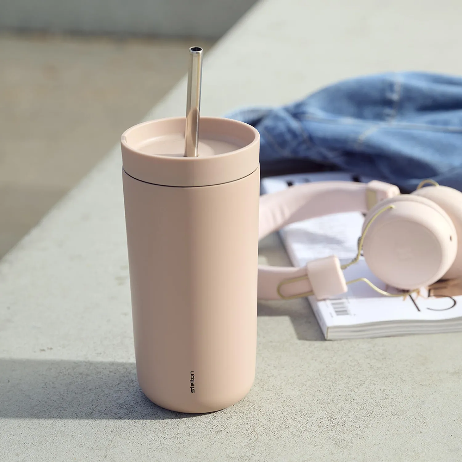 Stelton To Go * To Go Sip termokop med sugerør, heather
