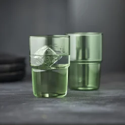 Lyngby Glas Glas-Torino drikkeglas 2 stk., grøn