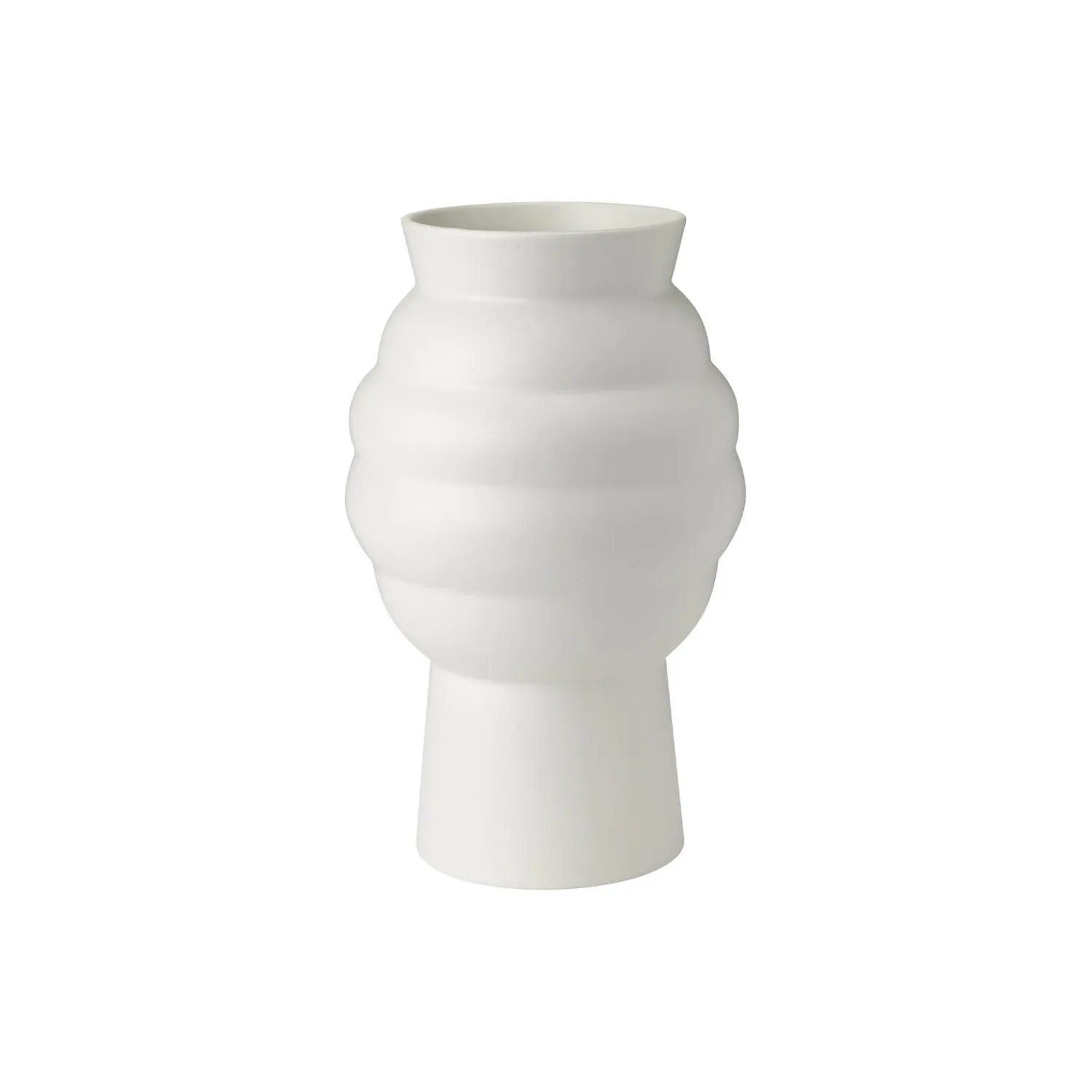 Knabstrup Keramik Vaser-Tortus Archie vase No 2, white