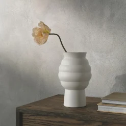 Knabstrup Keramik Vaser-Tortus Archie vase No 2, white