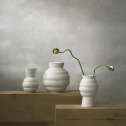 Knabstrup Keramik Vaser-Tortus Archie vase No 2, white