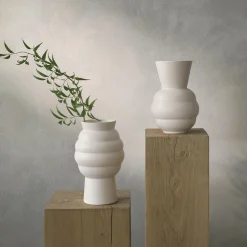 Knabstrup Keramik Vaser-Tortus Archie vase No 2, white