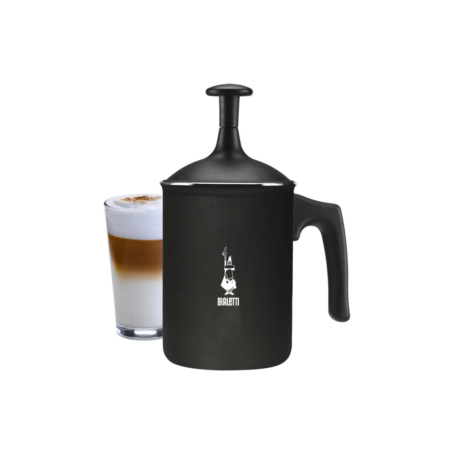 Bialetti Kaffe- & Teudstyr-Tuttocrema manuel mælkeskummer, sort