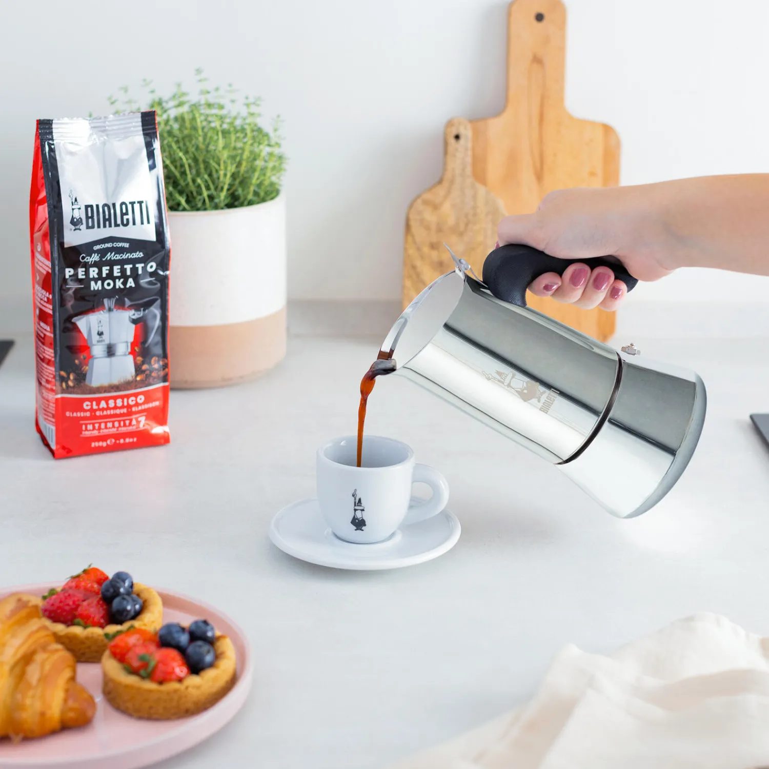 Bialetti Kaffe- & Teudstyr-Venus espressokande 10 kopper, sølv