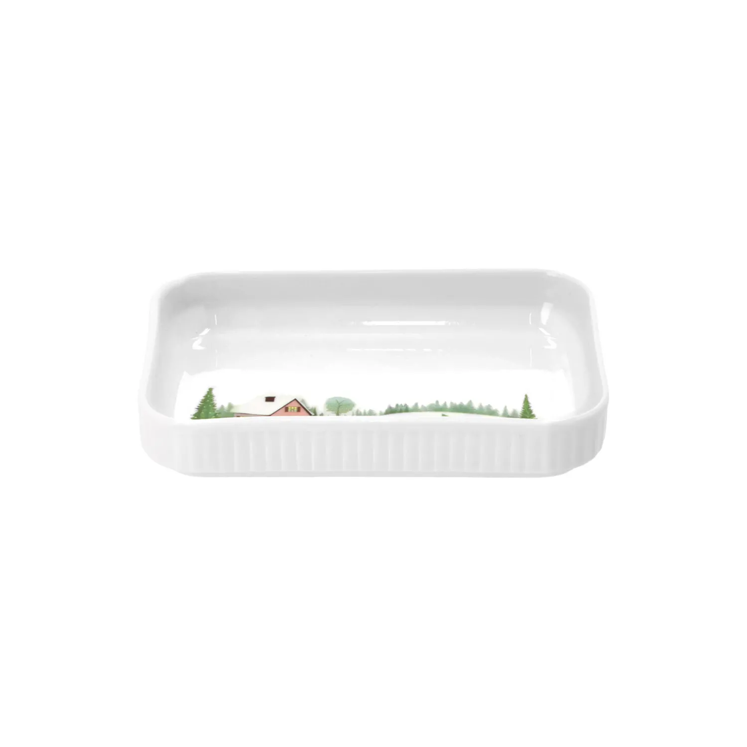 Pillivuyt Skåle & Fade * Vinter rektangulært fad 18 cm