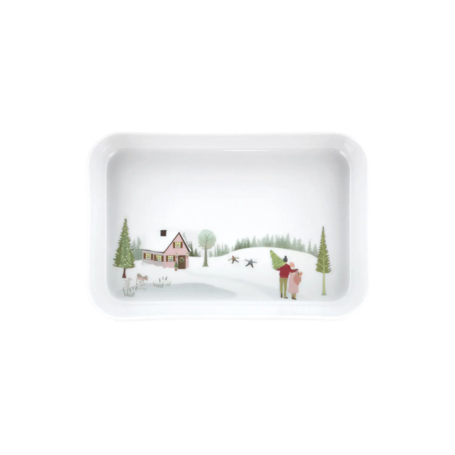 Pillivuyt Skåle & Fade * Vinter rektangulært fad 18 cm