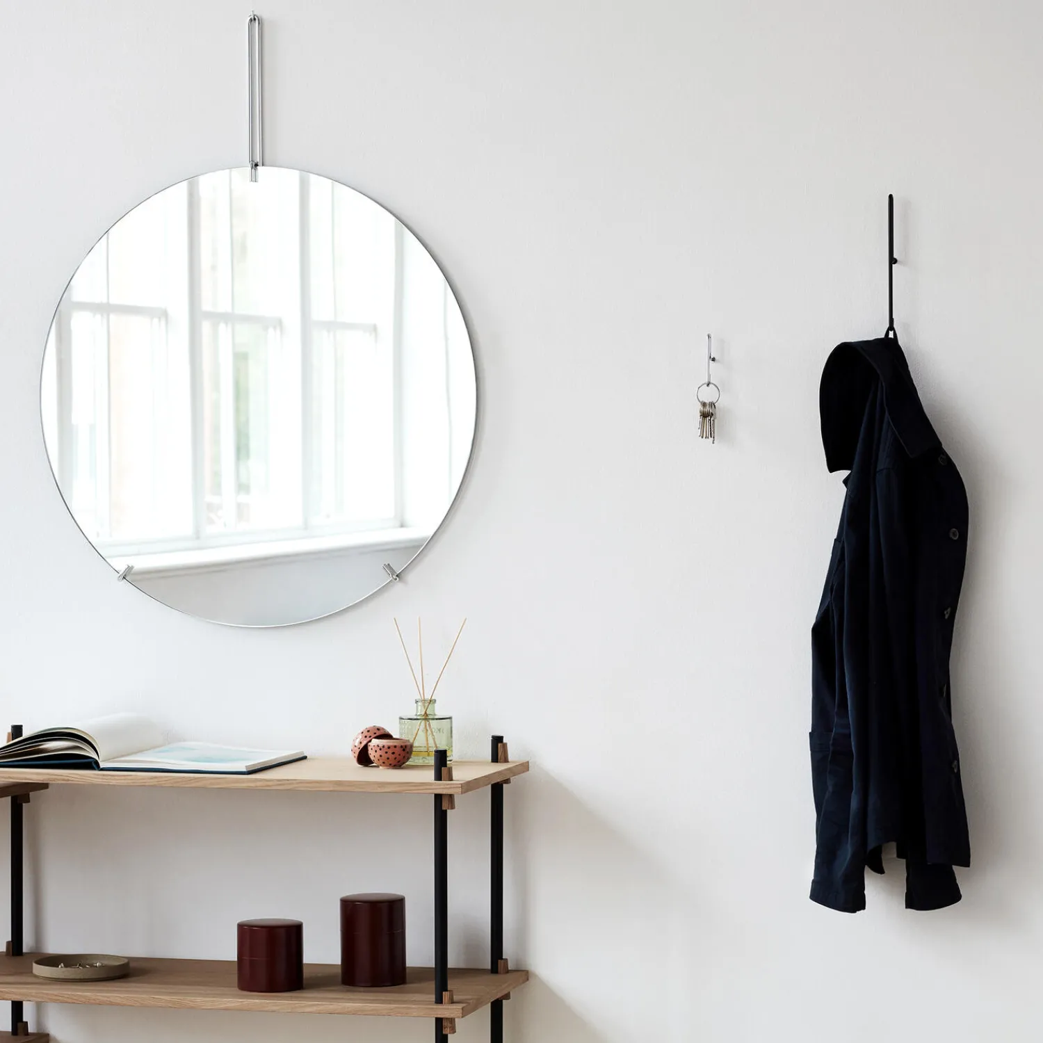 MOEBE Vægspejle * Wall Mirror, chrome
