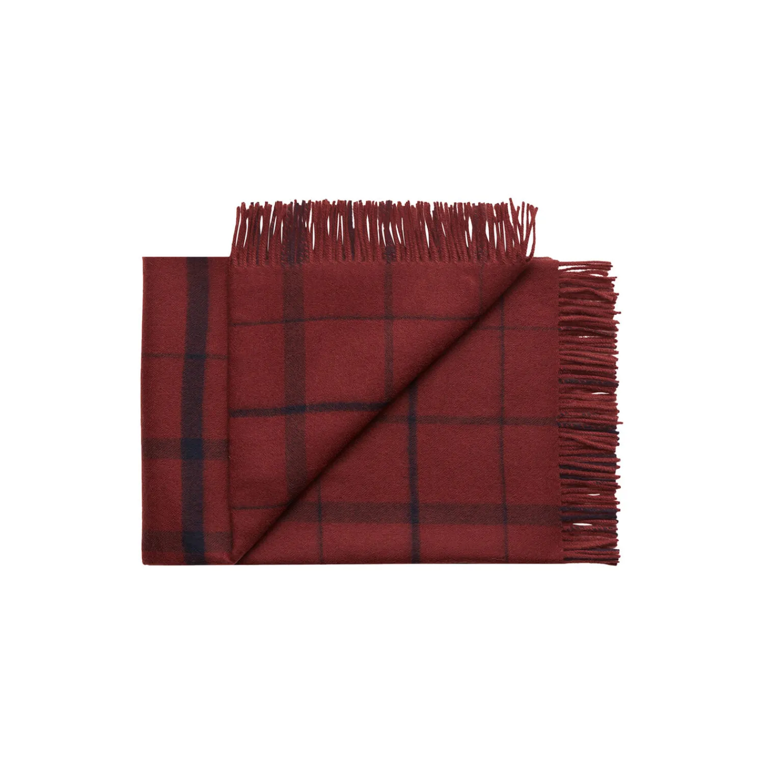 Silkeborg Uldspinderi Plaider-Warp and Weft plaid, 02102 embrace - beetroot/midnight