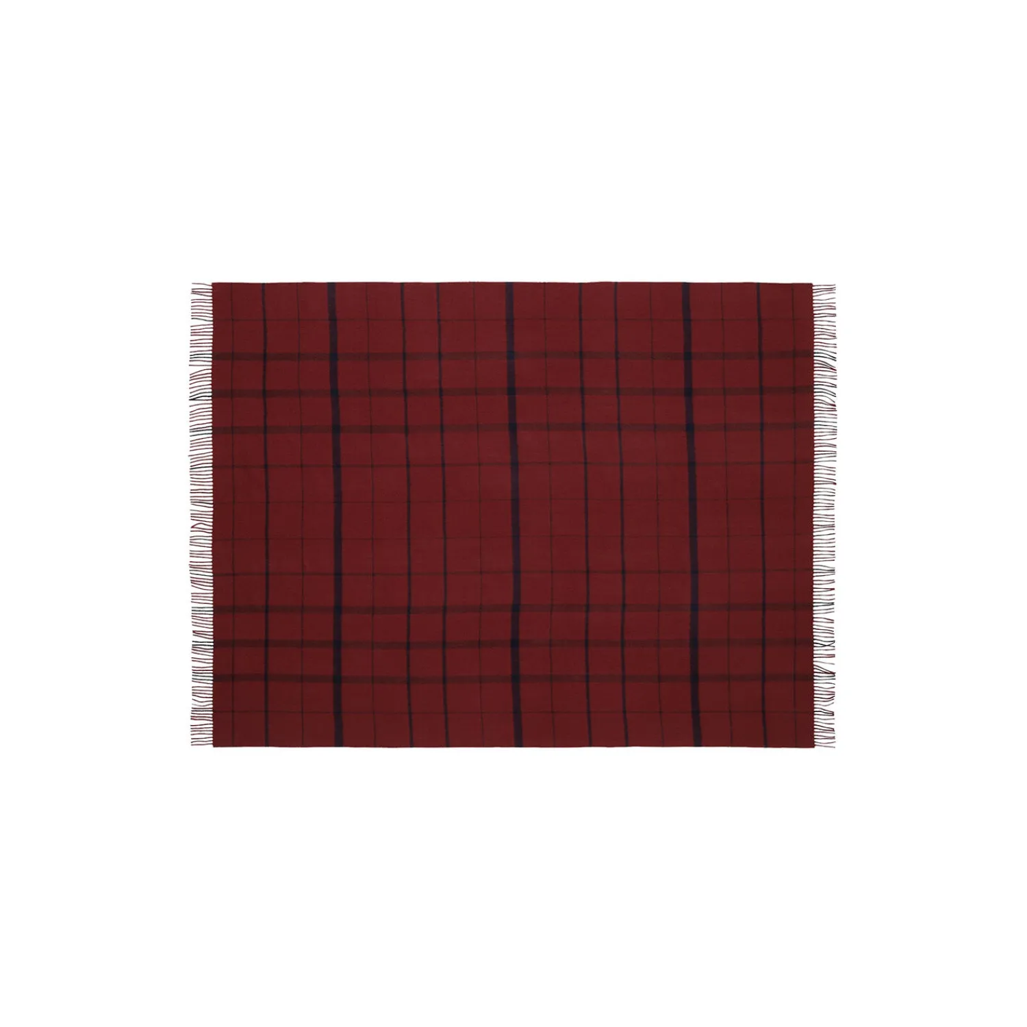 Silkeborg Uldspinderi Plaider-Warp and Weft plaid, 02102 embrace - beetroot/midnight