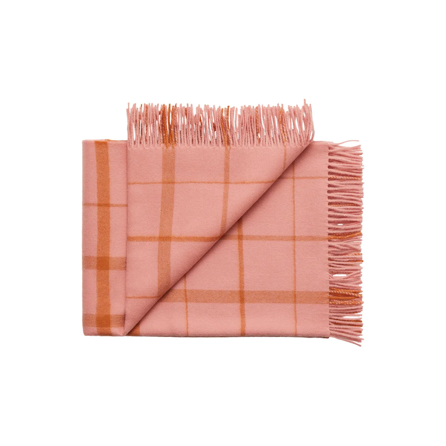 Silkeborg Uldspinderi Plaider * Warp and Weft plaid, 02103 love - coral/amber