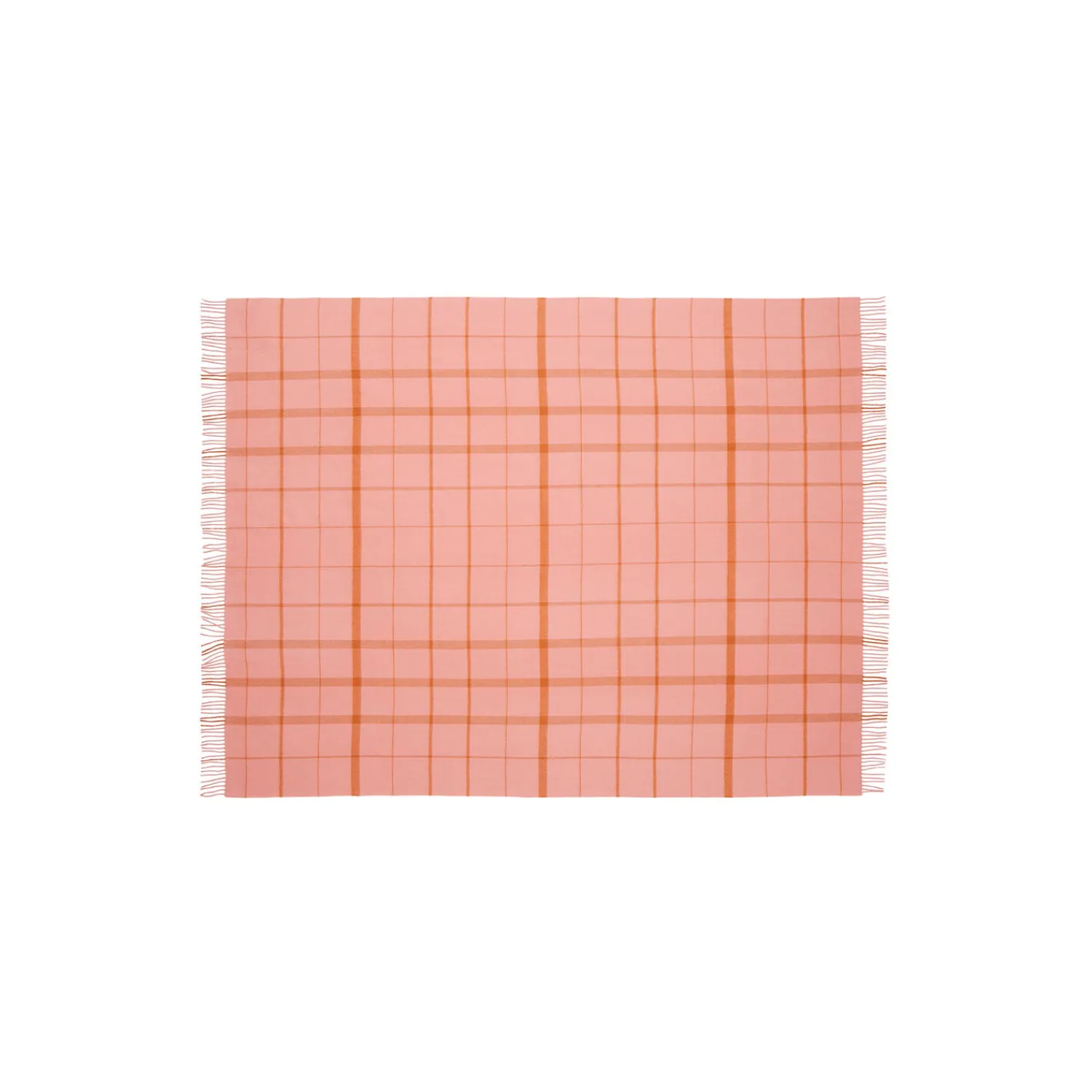 Silkeborg Uldspinderi Plaider * Warp and Weft plaid, 02103 love - coral/amber