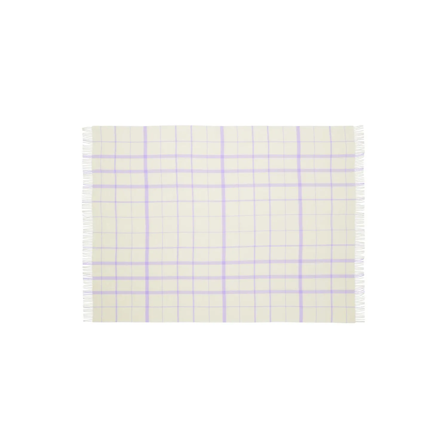 Silkeborg Uldspinderi Plaider * Warp and Weft plaid, 02106 vibrant - raw white/lilac