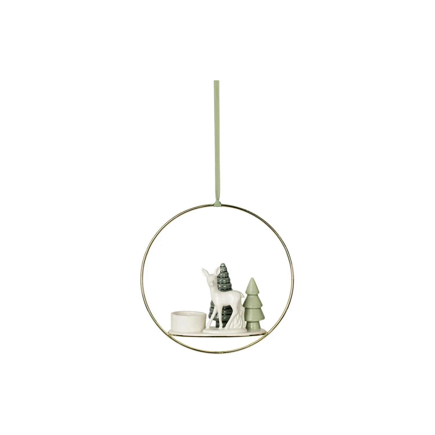 Dottir Nordic Design Lysestager * Winter Stories Bambi Votive Ring fyrfadsstage