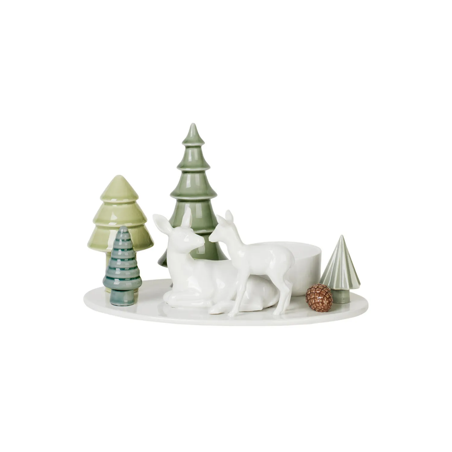 Dottir Nordic Design Lysestager * Winter Stories Deer & Fawn lysestage til bloklys