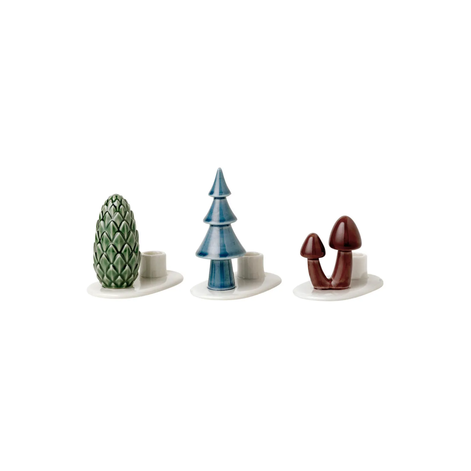 Dottir Nordic Design Figurer & Glaskunst-Winter Stories Flock Mushroom lysestage