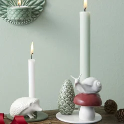 Dottir Nordic Design Lysestager * Winter Stories Snail & Mushroom lysestage
