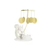 Dottir Nordic Design Lysestager-Winter Stories Squirell With Angel Chime fyrfadsstage