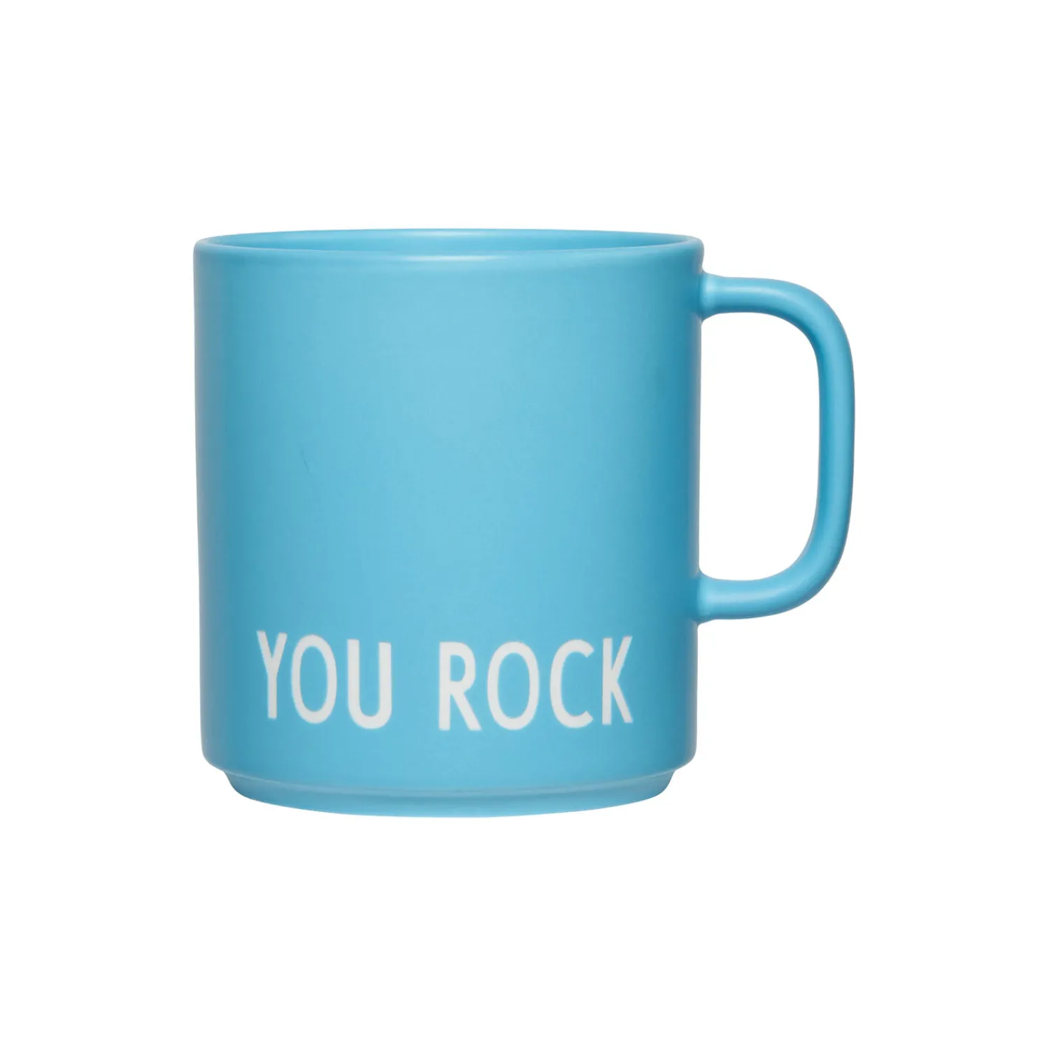 Design Letters Kopper & Krus * YOU ROCK favoritkop med hank, blue